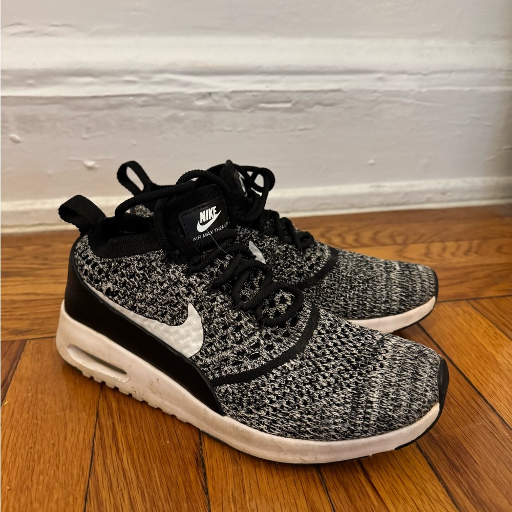Nike Air Max Thea Ultra Flyknit Oreo Women Sneaker Shoes Black Fabric